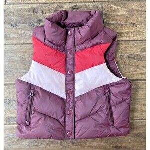 Old Navy Girls '94 Quilted Puffer Vest Small 6-7 Pink Purple
